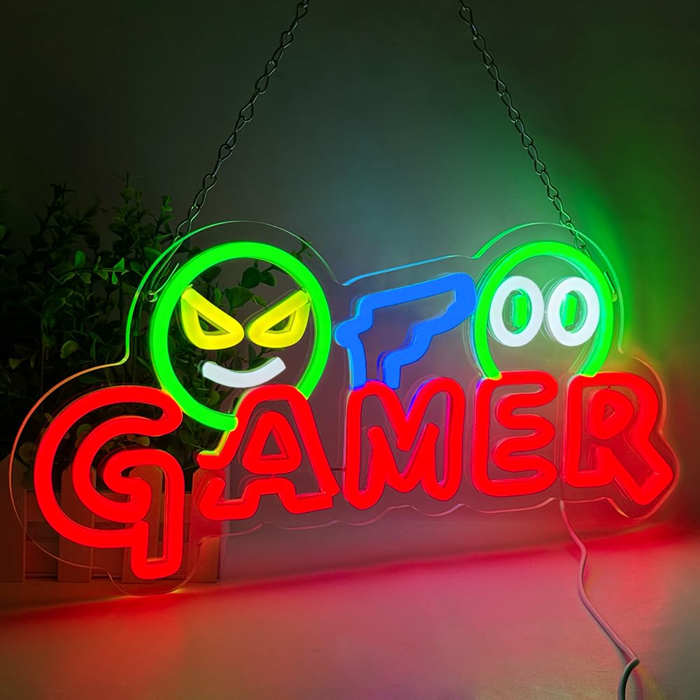 Gamer Neon Sign LED Wall Light - Party Games Graduation review and price