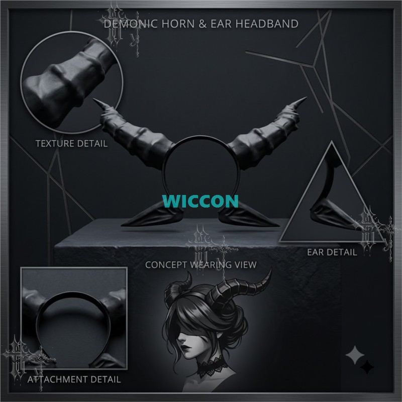 Black Devil Horn and Ears Head - Party Games Stream review and price