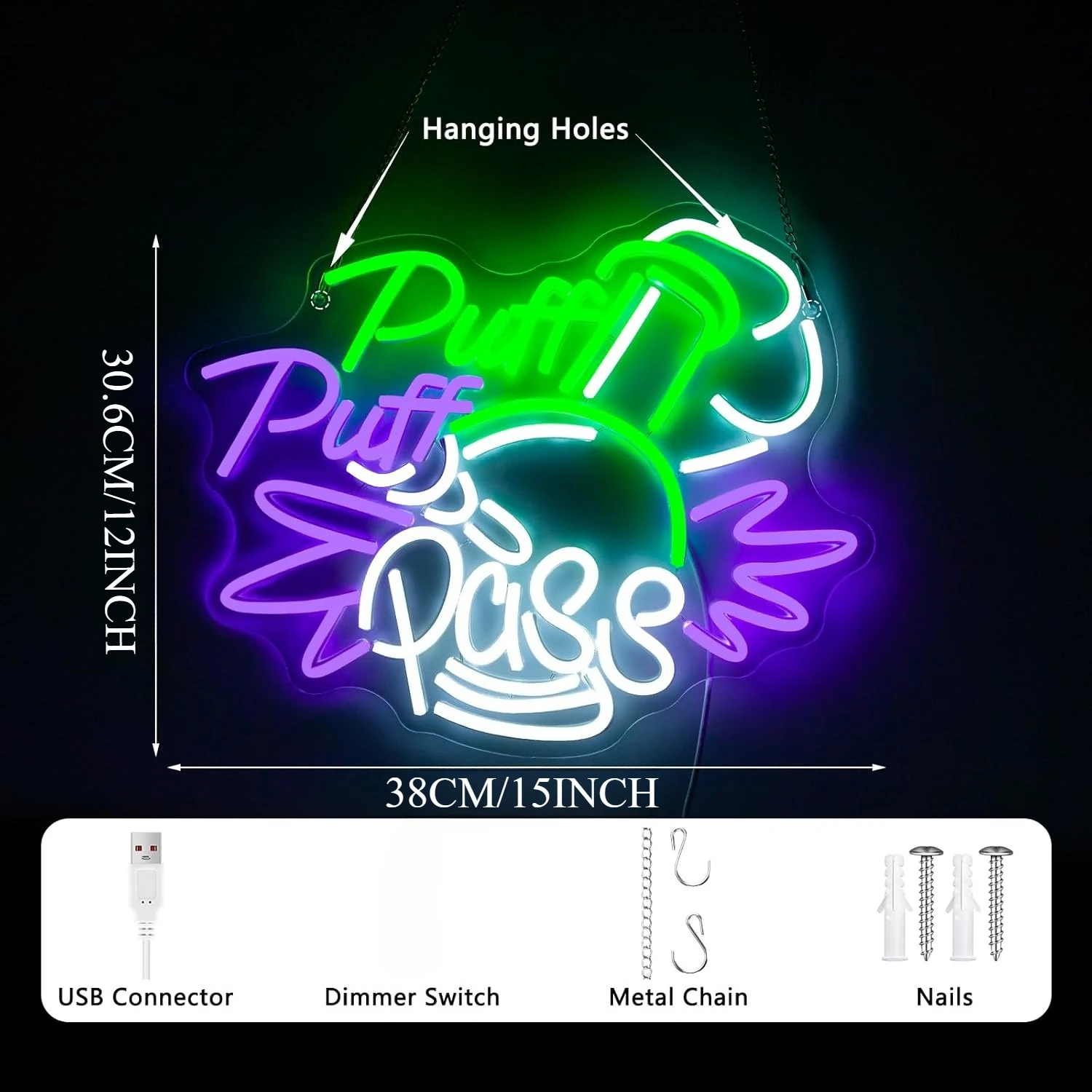 Puff Puff Pass Neon Sign Dimma - Party Games Game Pass review and price