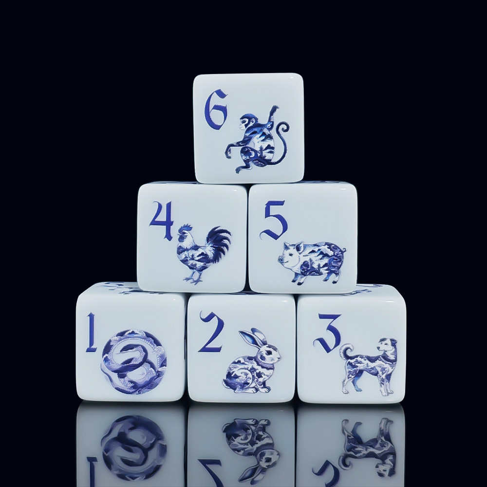 12Pcs 16MM D6 Printed Acrylic  - Zodiac Party Games review and price