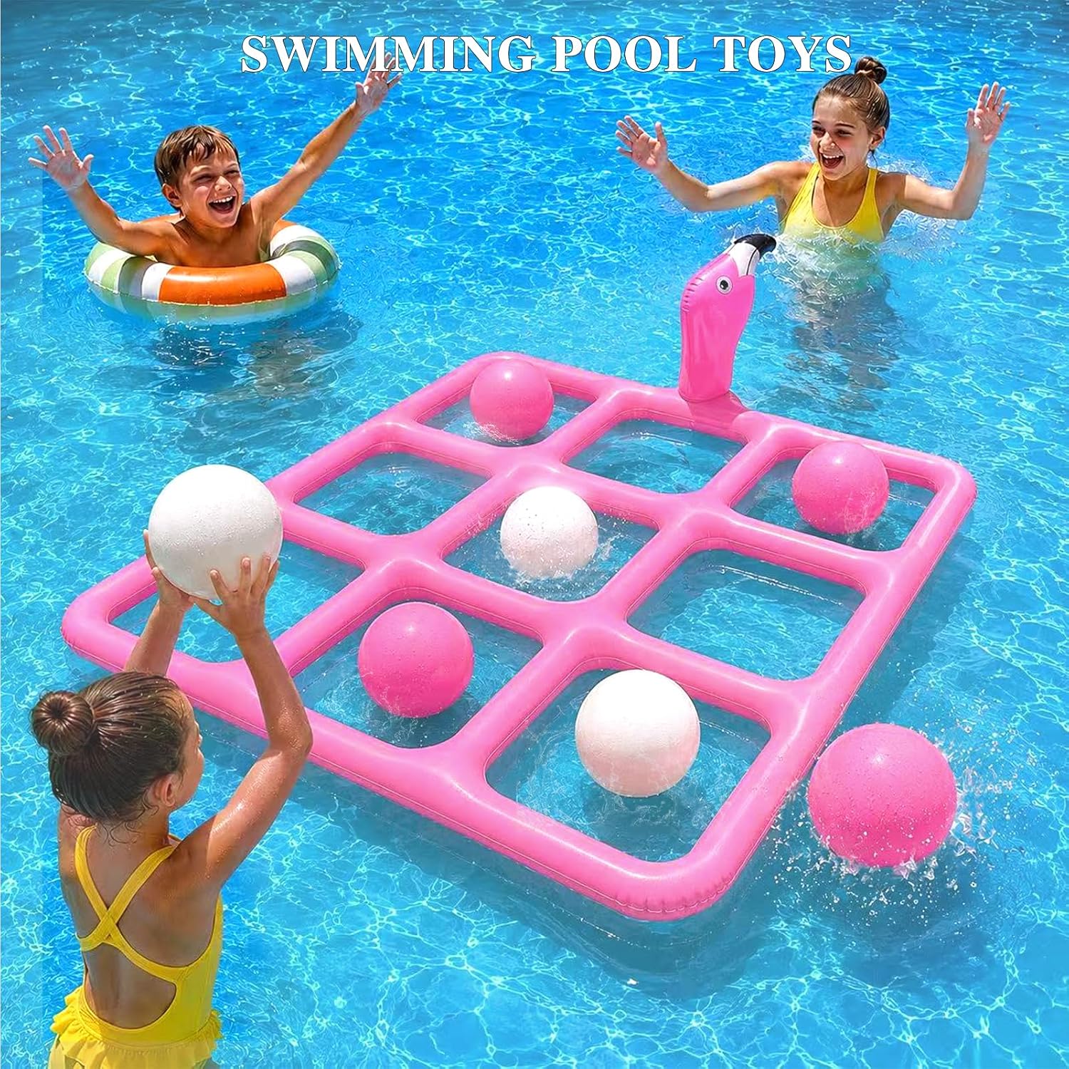 Pink Giant Flamingo Pool Tic T - Tic Tac Toe Giant review and price