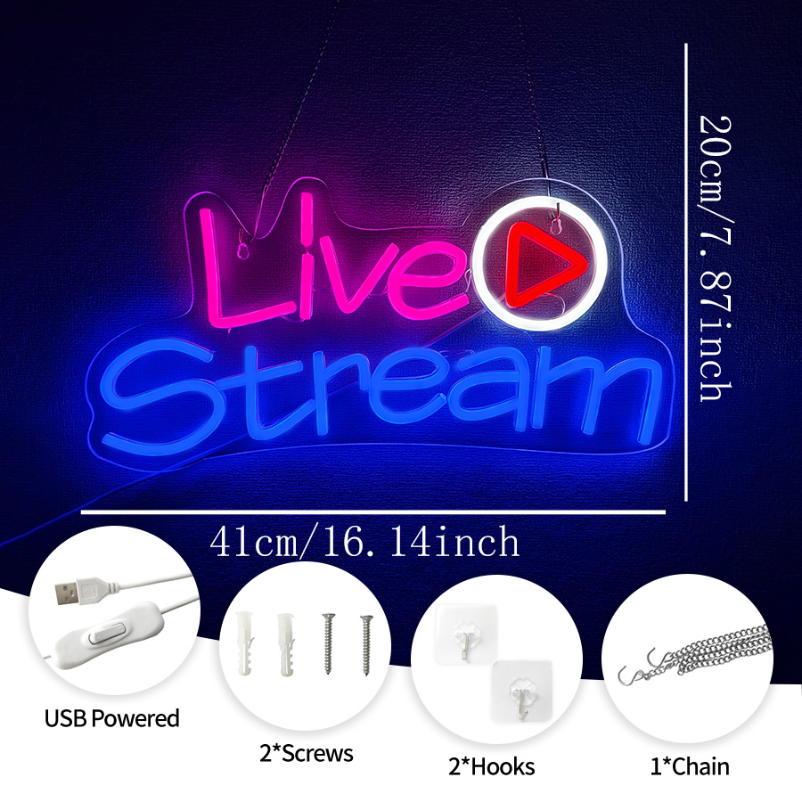 Live Stream Led Neon Sign, Wal - Party Games Stream review and price