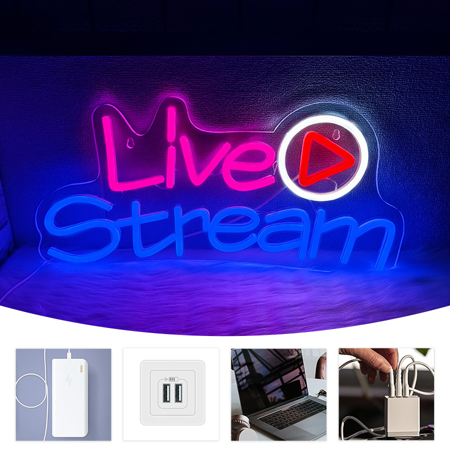 Live Stream Led Neon Sign, Wal - Party Games Stream review and price