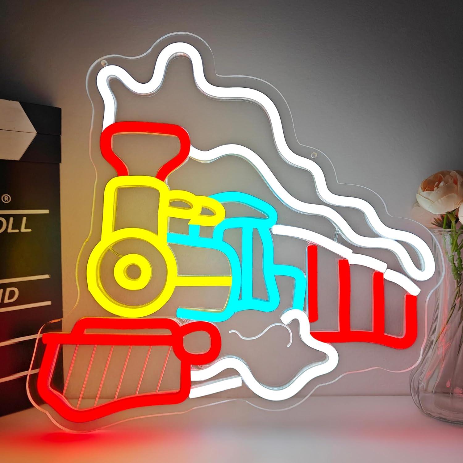 Steam Train Neon Sign USB Dimm - Party Games Steam review and price