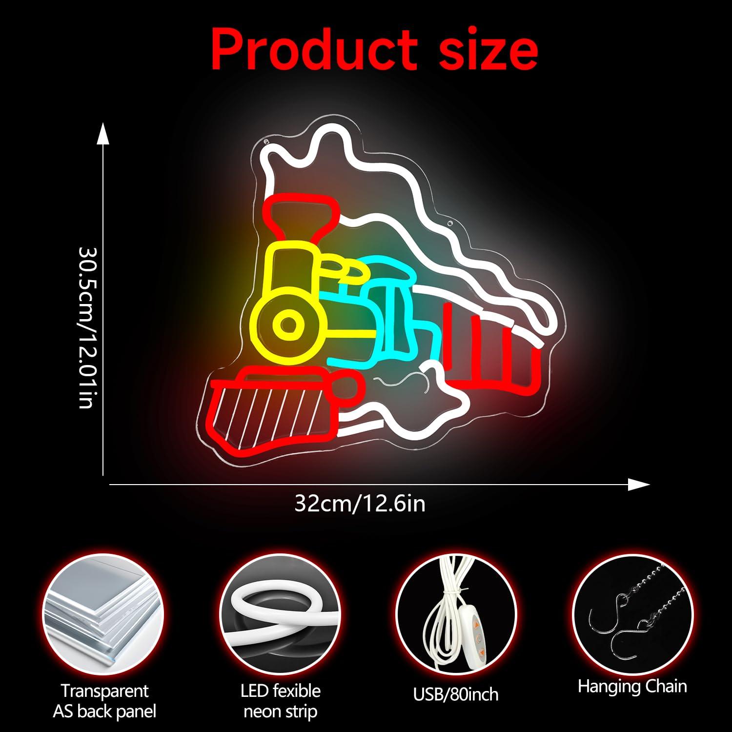 Steam Train Neon Sign USB Dimm - Party Games Steam review and price