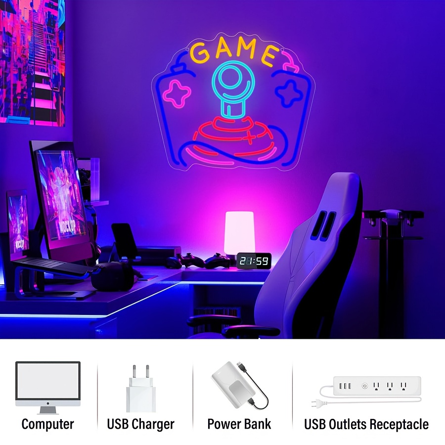 Game Neon Sign LED Wall Art US - Party Games Stream review and price