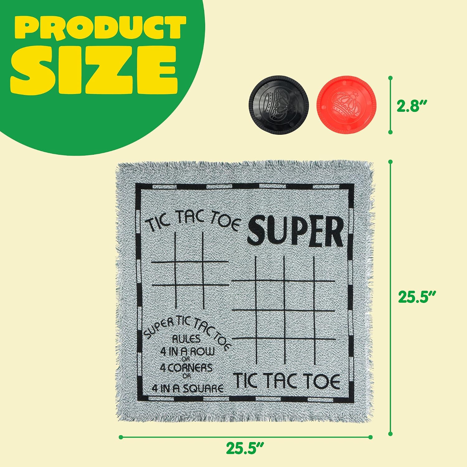 3-in-1 Vintage Giant Checkers, - Tic Tac Toe Giant review and price