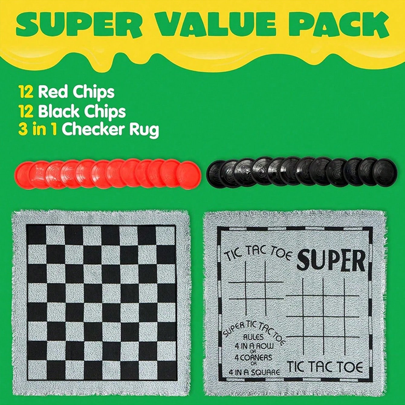 3-in-1 Vintage Game Set - Gian - Tic Tac Toe Giant review and price