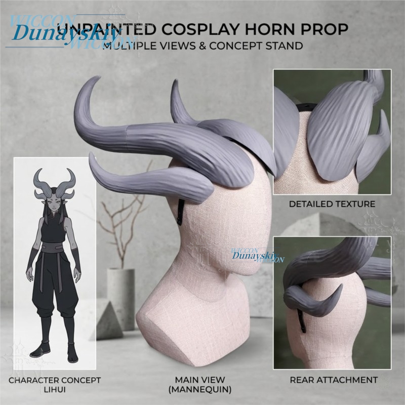 Curved Four Horned Demon Headb - Party Games Stream review and price