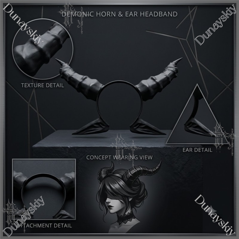 Black Devil Horn And Ears Head - Party Games Stream review and price