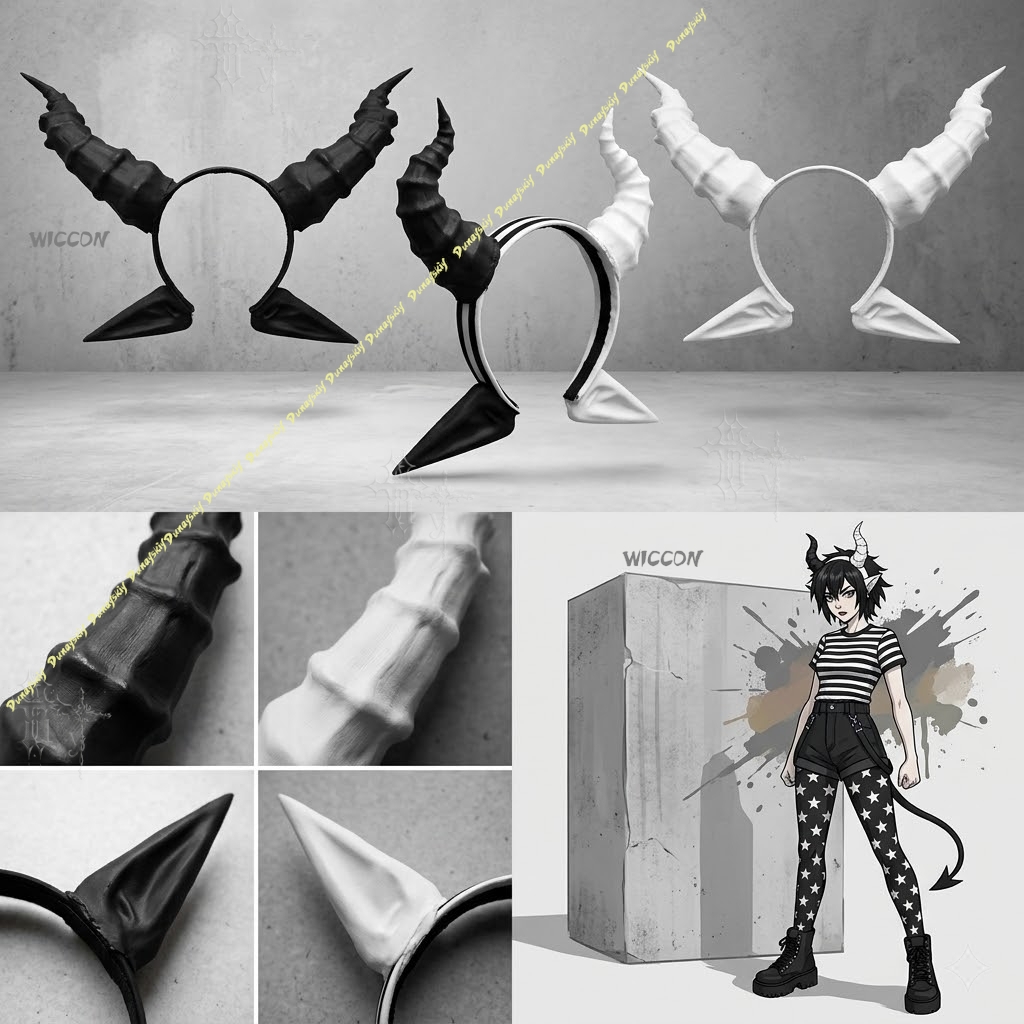 Black Demon Horn And Ear Headp - Party Games Stream review and price